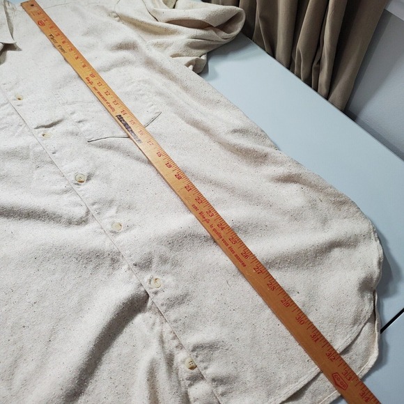 Artioli Mens Dress Shirt Size Large Beige Italy Long Sleeve Office Formal Luxury - Picture 10 of 11